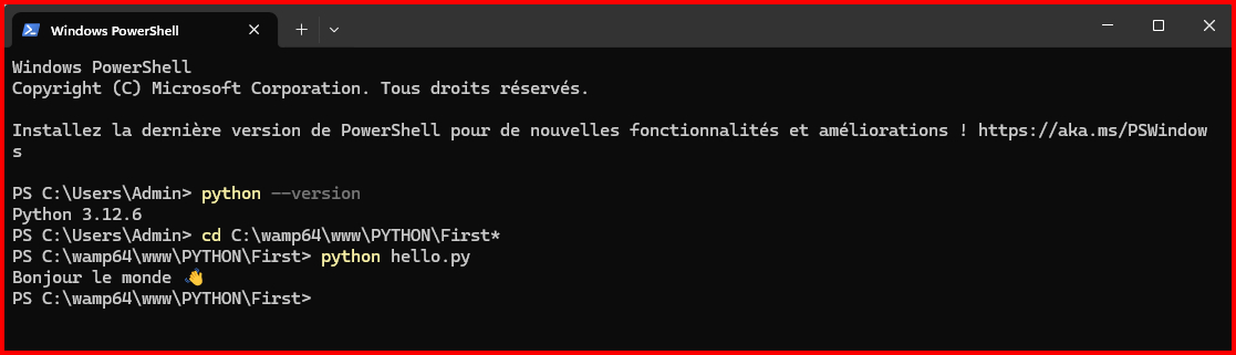 Ton premier programme Python