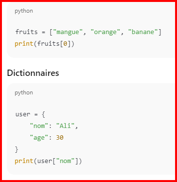 Travailler avec des données