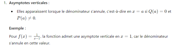 3.1. Asymptotes verticales