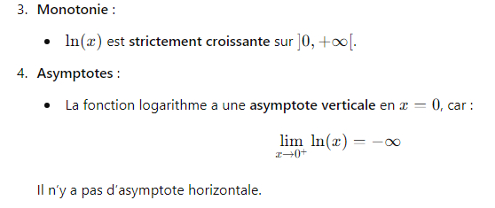 4. Monotonie et Asymptotes