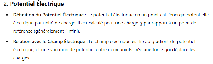 2. Potentiel Électrique